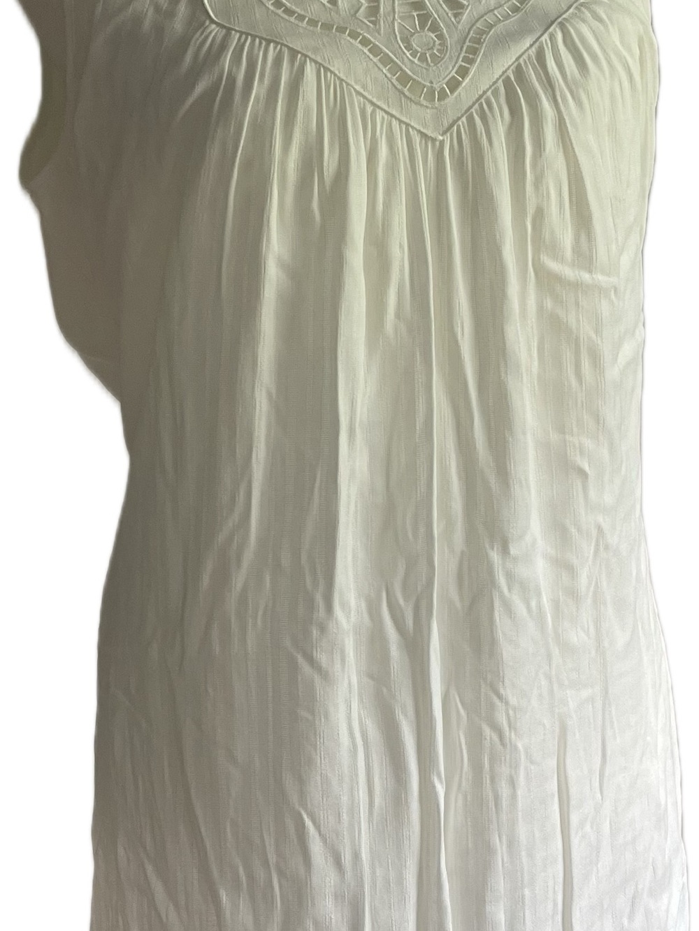 New with Tag Max Studio Cream Embroidered Sleeveless Maxi